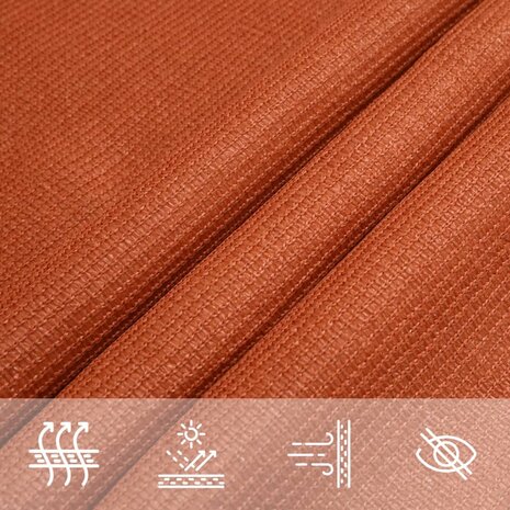 Zonnezeil 160 g/m² 2,5x3,5 m HDPE oranje 4