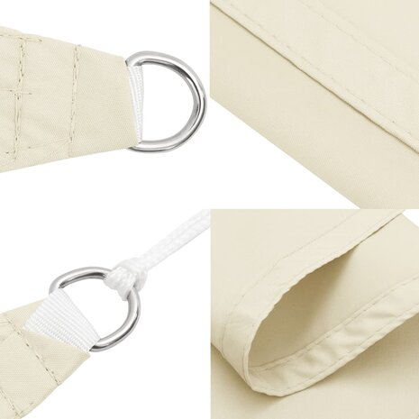 Zonnescherm vierkant 2x2 m oxford stof crèmekleurig 6