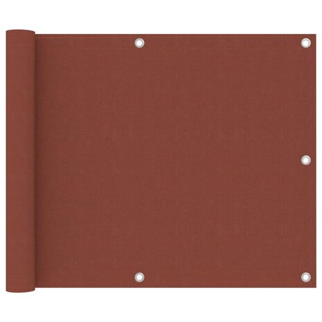 Balkonscherm 75x700 cm oxford stof terracotta 1