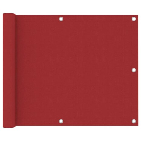 Balkonscherm 75x400 cm oxford stof rood 1