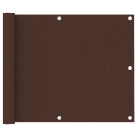 Balkonscherm 75x500 cm oxford stof bruin 1