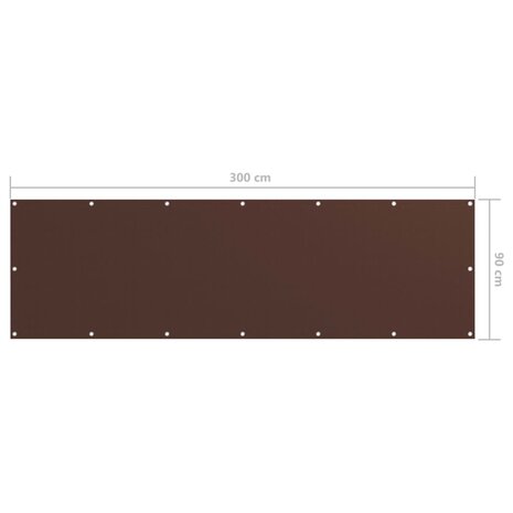 Balkonscherm 90x300 cm oxford stof bruin 5