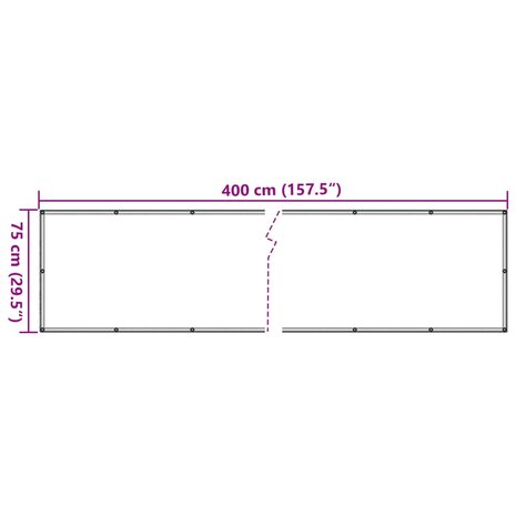 Balkonscherm Oxford textiel 75x400 cm antraciet 6