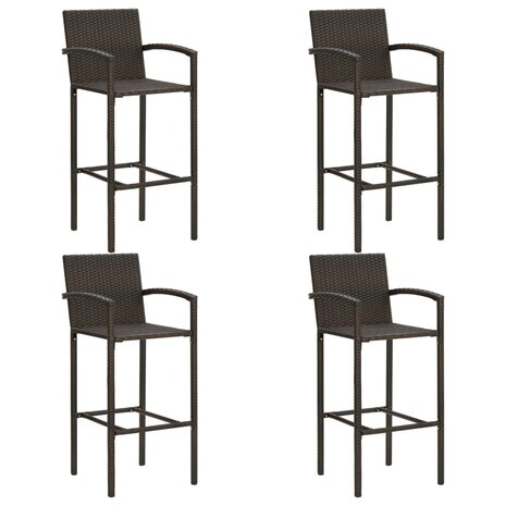5-delige Tuinbarset poly rattan bruin 7