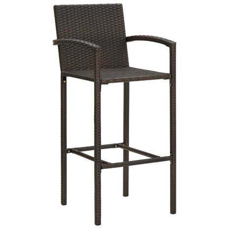 5-delige Tuinbarset poly rattan bruin 8
