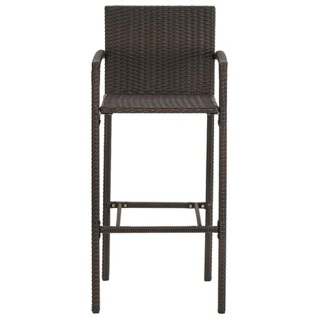 5-delige Tuinbarset poly rattan bruin 9