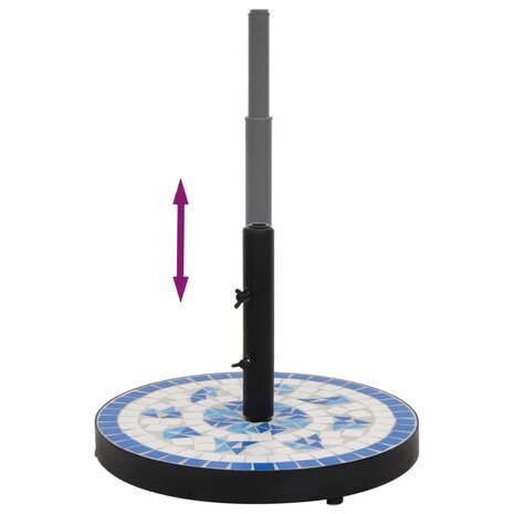 Parasolvoet rond 12 kg blauw en wit 4