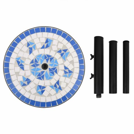 Parasolvoet rond 12 kg blauw en wit 5