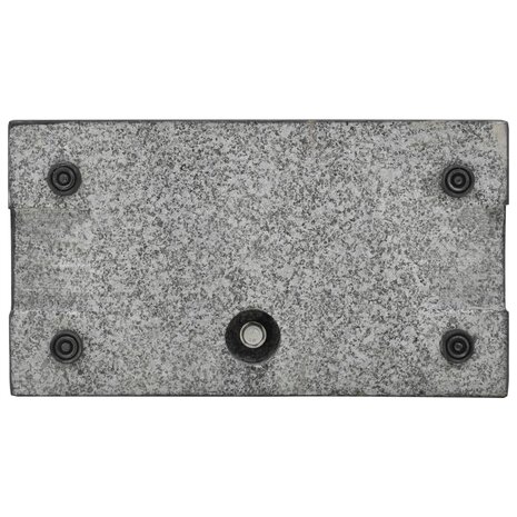 Parasolvoet rechthoekig 25 kg graniet zwart 3