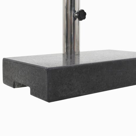 Parasolvoet rechthoekig 25 kg graniet zwart 4