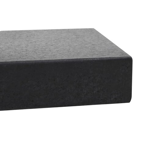 Parasolvoet rechthoekig 25 kg graniet zwart 5