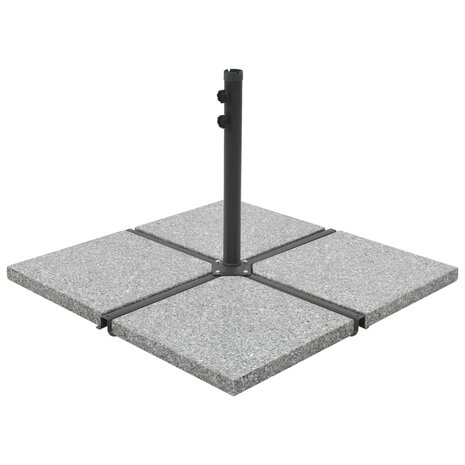 Parasolvoetplaat vierkant 25 kg graniet grijs  1