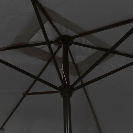 Parasol met metalen paal 300x200 cm antraciet 5