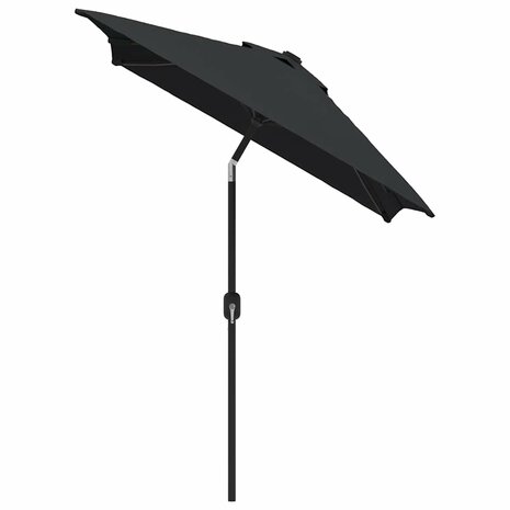Parasol met metalen paal 300x200 cm zwart 3
