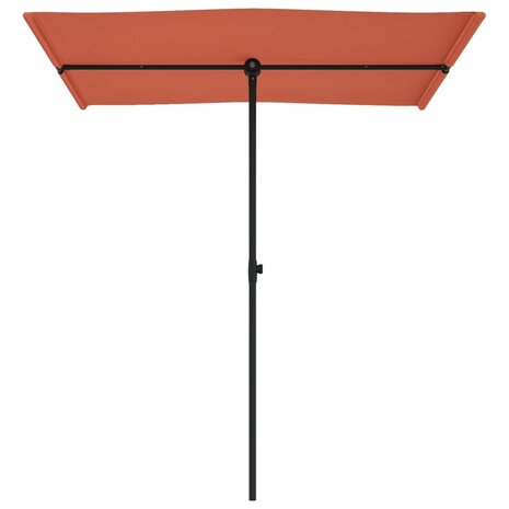 Parasol met aluminium paal 180x110 cm terracottakleurig 4
