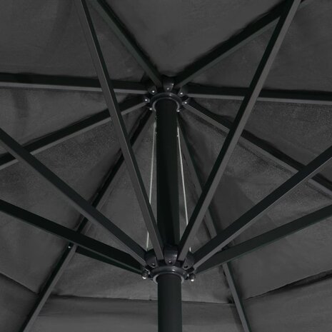 Parasol met aluminium paal 600 cm antracietkleurig 5