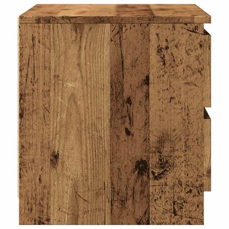 Nachtkastje 50x40x43.5 cm bewerkt hout oud houtkleurig 6