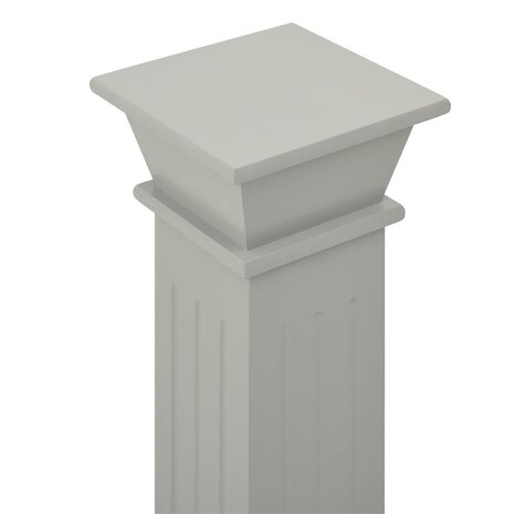 Plantenstandaard klassieke zuil vierkant 17x17x66 cm MDF grijs 5