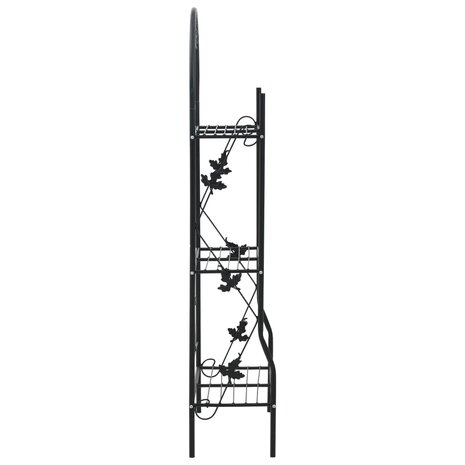 Plantenrek 3-laags 52x28x128 cm ijzer zwart 3