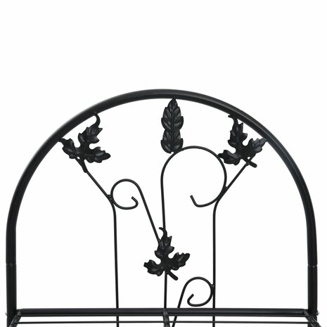 Plantenrek 3-laags 52x28x128 cm ijzer zwart 5