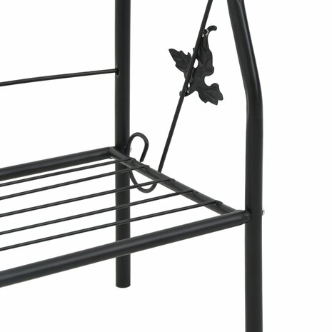 Plantenrek 3-laags 52x28x128 cm ijzer zwart 6
