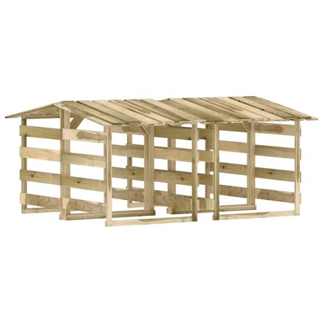 Pergola&apos;s met dak 4 st 100x90x100 cm geïmpregneerd grenenhout 2