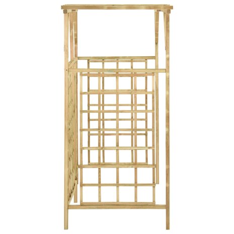 Pergola voor 3 containers geïmpregneerd grenenhout 4