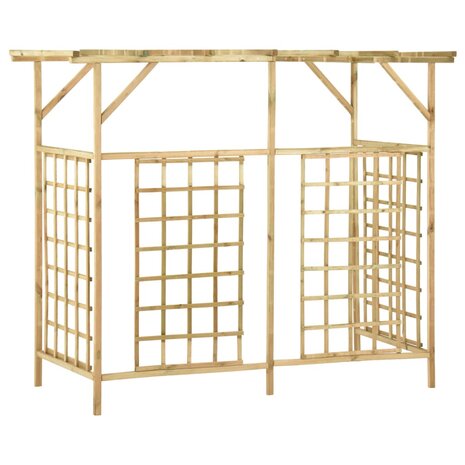 Pergola voor 3 containers geïmpregneerd grenenhout 5