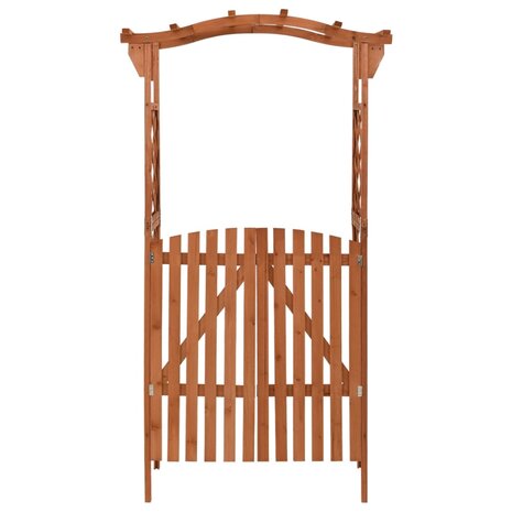 Pergola met poort 116x40x204 cm massief vurenhout 2