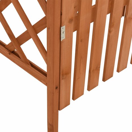 Pergola met poort 116x40x204 cm massief vurenhout 5