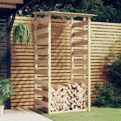 Pergola met dak 100x90x200 cm geïmpregneerd grenenhout 1