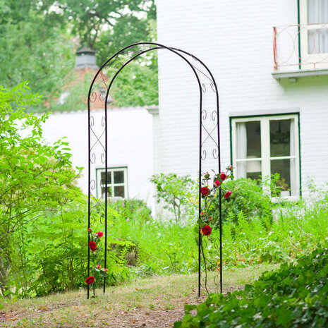 Nature Tuinboog 100x37x230 cm metaal zwart 3