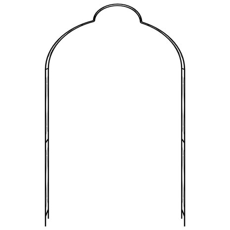 Tuinboog 150x34x240 cm ijzer zwart  2