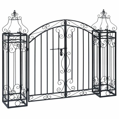 Poort decoratief 122x20,5x100 cm smeedijzer 2