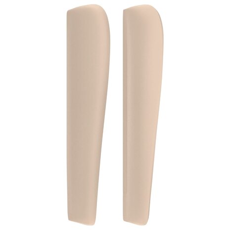 Hoofdbord met randen 83x23x118/128 cm kunstleer cappuccinokleur 4