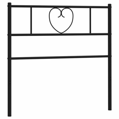 Hoofdbord 100 cm metaal zwart 3