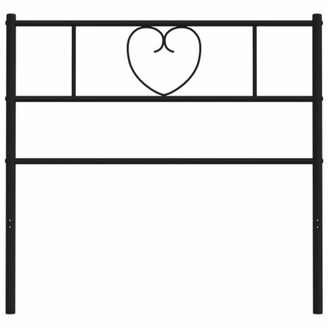 Hoofdbord 100 cm metaal zwart 5
