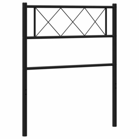 Hoofdbord 90 cm metaal zwart 2