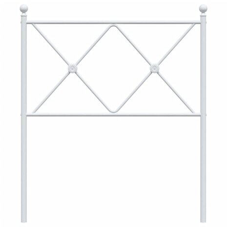 Hoofdbord 75 cm metaal wit 4