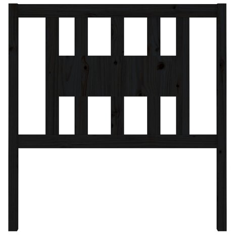 Hoofdbord 106x4x100 cm massief grenenhout zwart 3