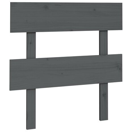 Hoofdbord 103,5x3x81 cm massief grenenhout grijs 2