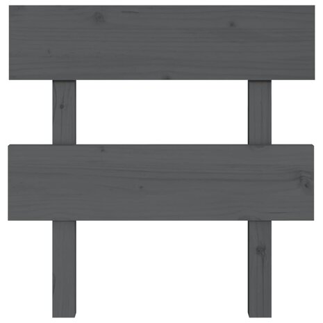 Hoofdbord 103,5x3x81 cm massief grenenhout grijs 3