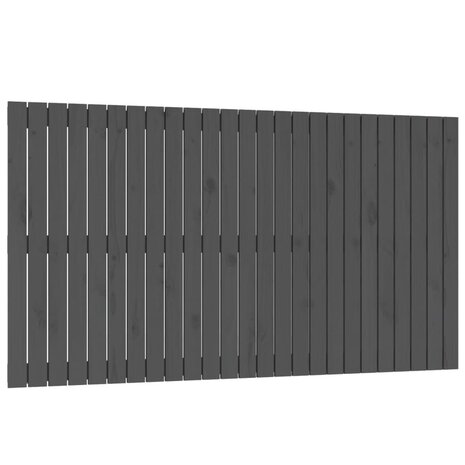 Wandhoofdbord 159,5x3x90 cm massief grenenhout grijs 2