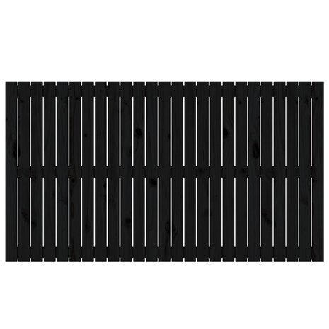 Wandhoofdbord 159,5x3x90 cm massief grenenhout zwart 4