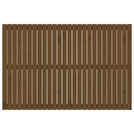 Wandhoofdbord 166x3x110 cm massief grenenhout honingbruin 4