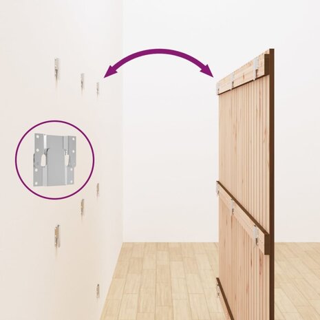 Wandhoofdbord 166x3x110 cm massief grenenhout honingbruin 6