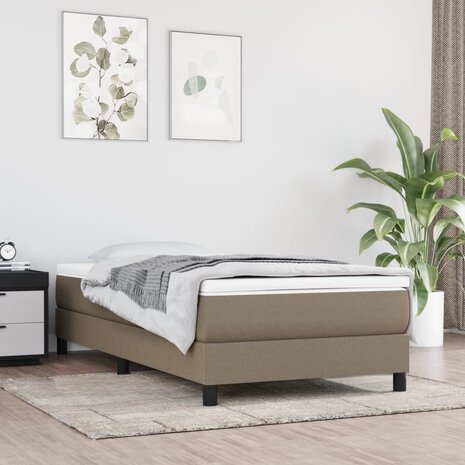 Bedframe zonder matras 90x190 cm stof taupe 1