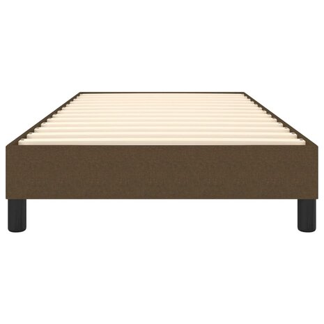 Bedframe zonder matras 100x200 cm stof donkerbruin 5