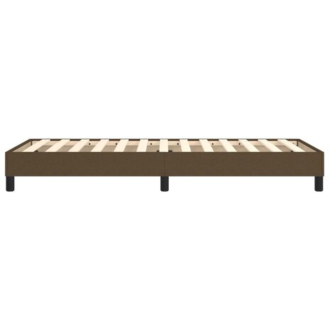 Bedframe zonder matras 100x200 cm stof donkerbruin 6