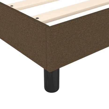 Bedframe zonder matras 100x200 cm stof donkerbruin 7